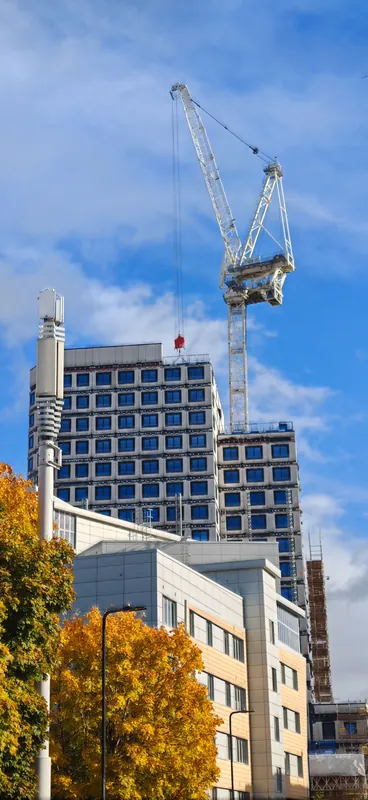Construction crane at a London building site